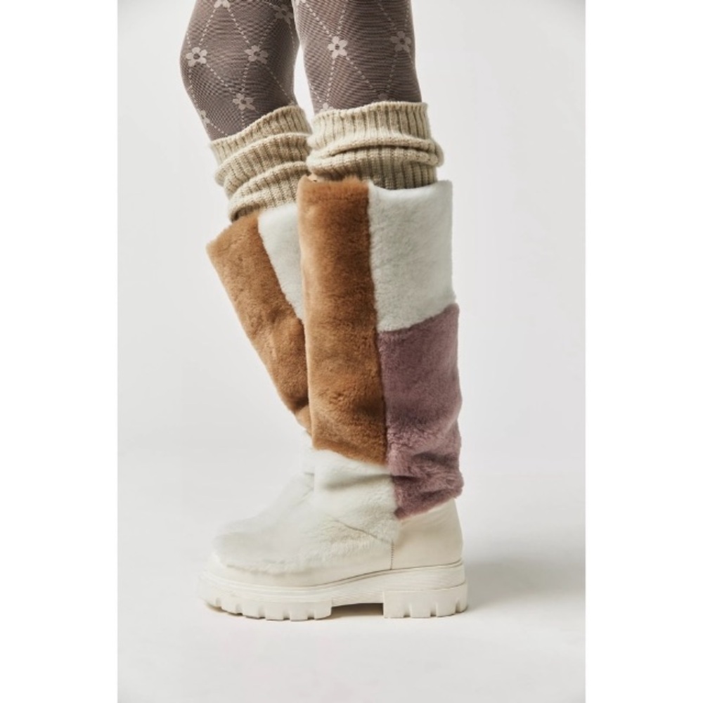 Free People Multicolor Faux Fur Winter Boots